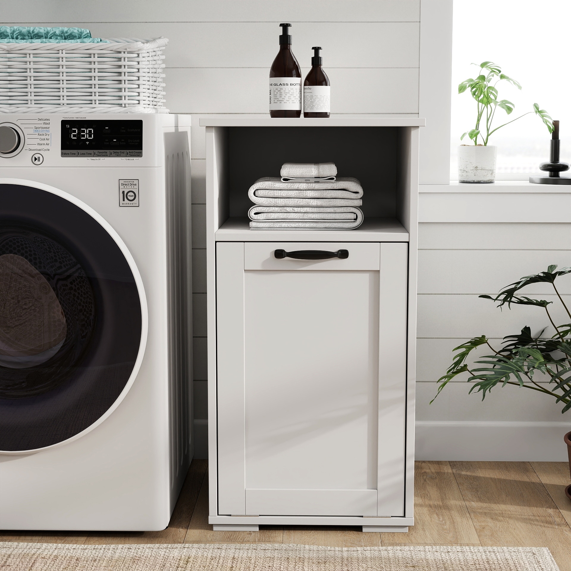 Laundry Cabinet with 1 Removable Liner Bags Suitable for Bathroom Laundry Room