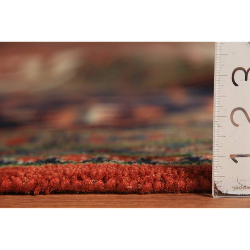 Orange Medallion Heriz Serapi Oriental Large Rug Handmade Wool Carpet - 16'4"x 24'6"