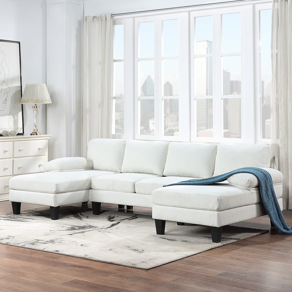 MERAX 6-Seat U-Shaped Sofa with Double Chaise