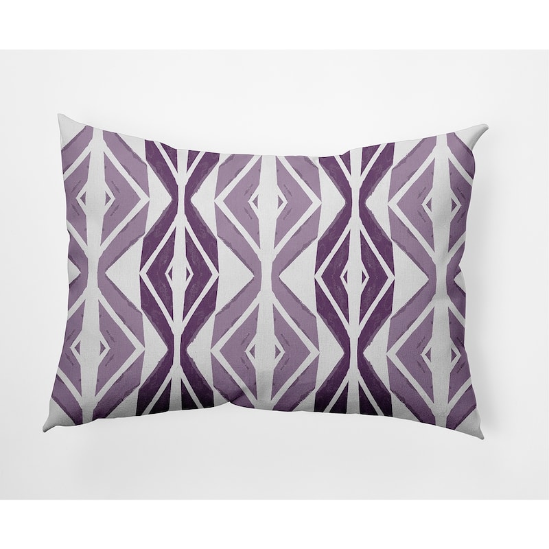 Diamond Graffiti Outdoor Pillow - Purple - 14" x 20"