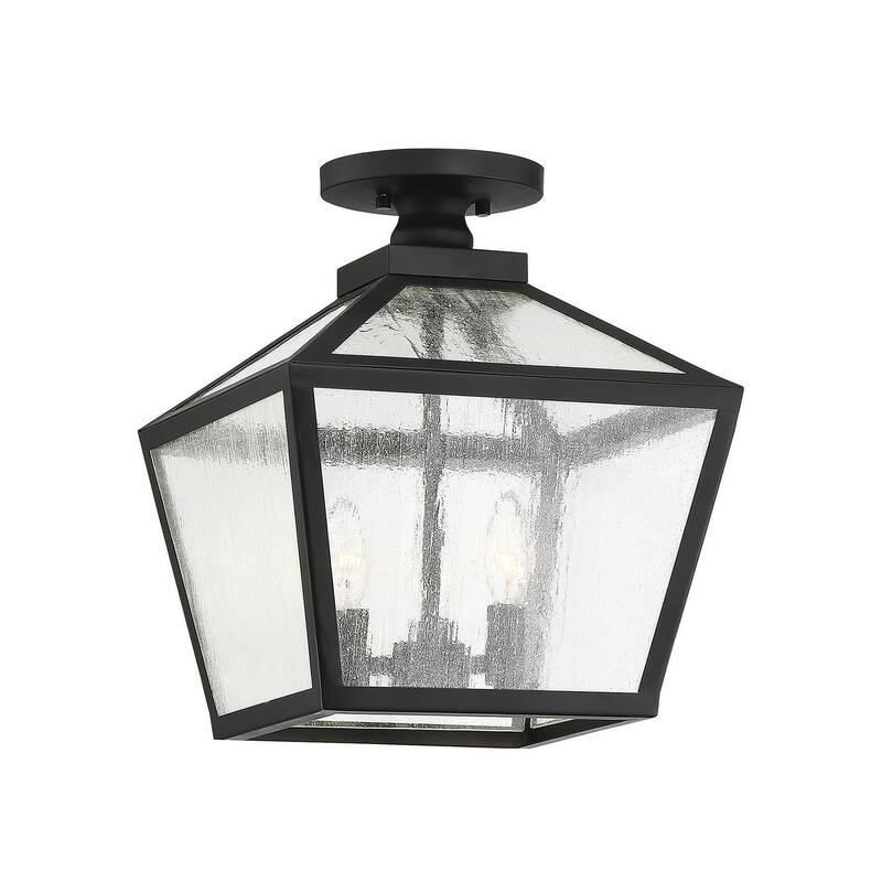 Savoy House Woodstock 3 Light 12" Wide Outdoor Semi-Flush Lantern