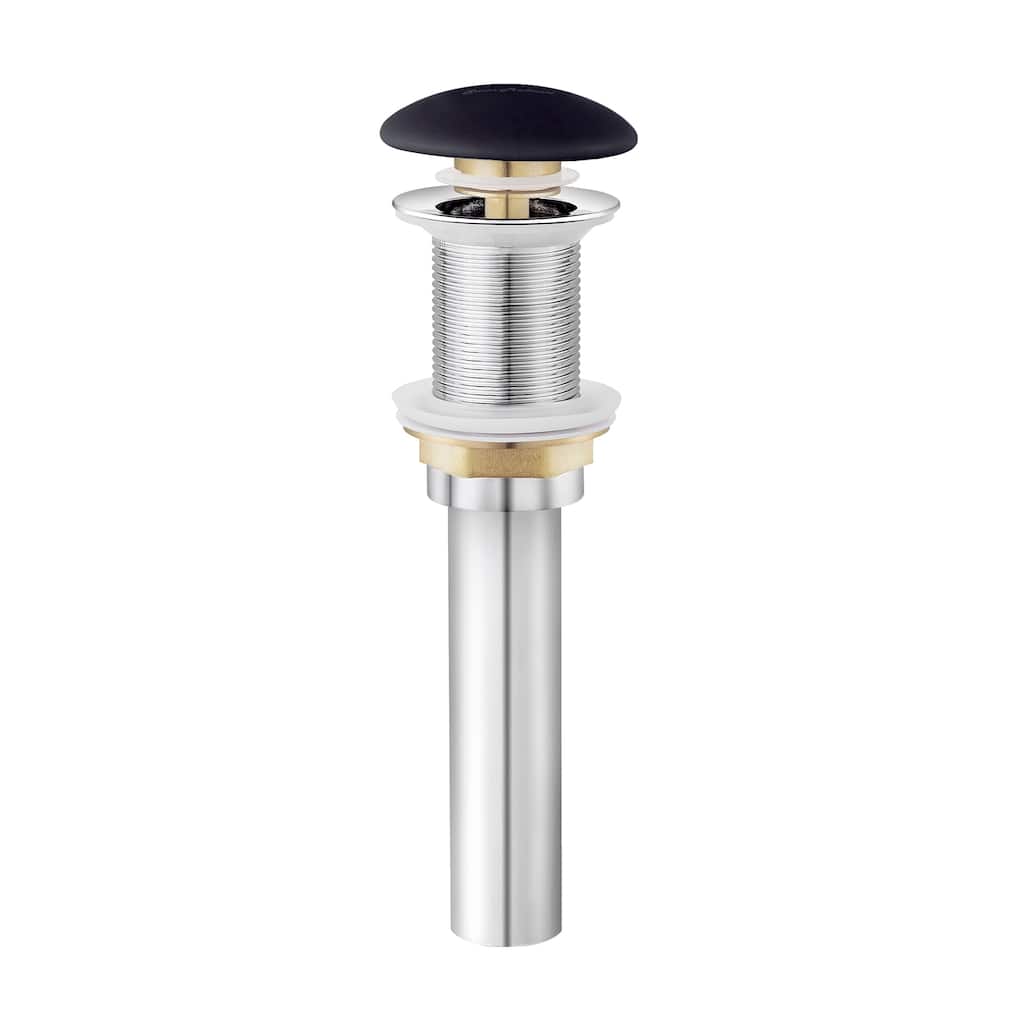 Ceramic Pop Up Drain W/O Overflow In Matte Black - 8.87" x 2.87" 2.75"