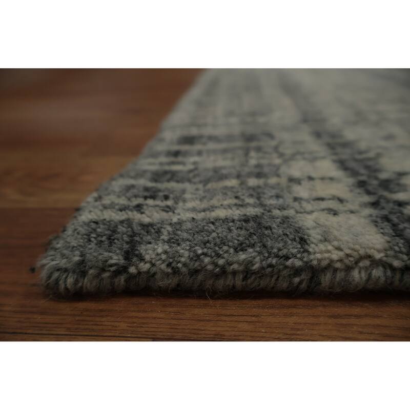 Hand Knotted Oriental 100% Wool Carpet Traditional Geometric Greys & Charcoal IKats Area Rug - 14' 5'' X 11' 6''
