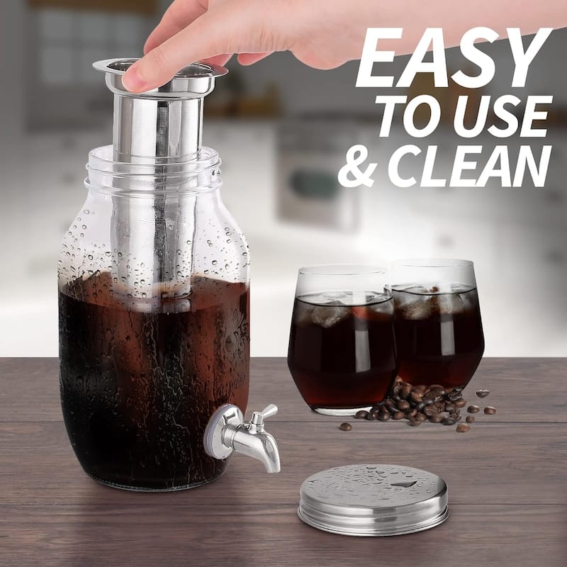 Zulay Kitchen Cold Brew Coffee Maker 1.5 Liter On Sale Bed Bath