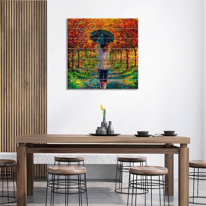 Colleen Print On Wood by Iris Scott - Multi-Color