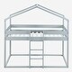 preview thumbnail 34 of 39, Twin Over Twin Bunk Bed Wood Bed with Tent