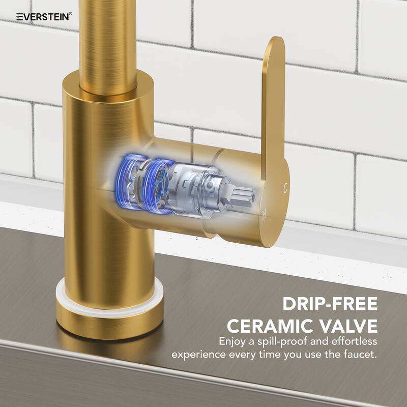 Kitchen Faucets with Pull Down Sprayer LED Single Handle High Arc Pull Out Kitchen Faucet Kitchen Sink Faucet