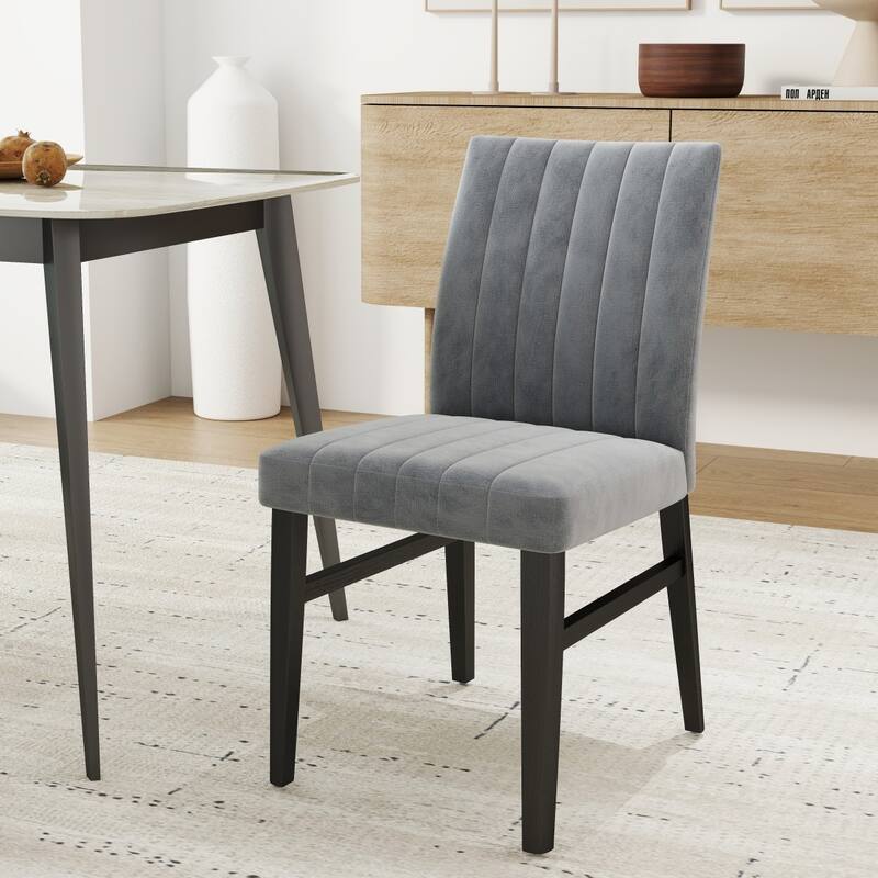 Contemporary Upholstered Dining Chairs, Set of 2