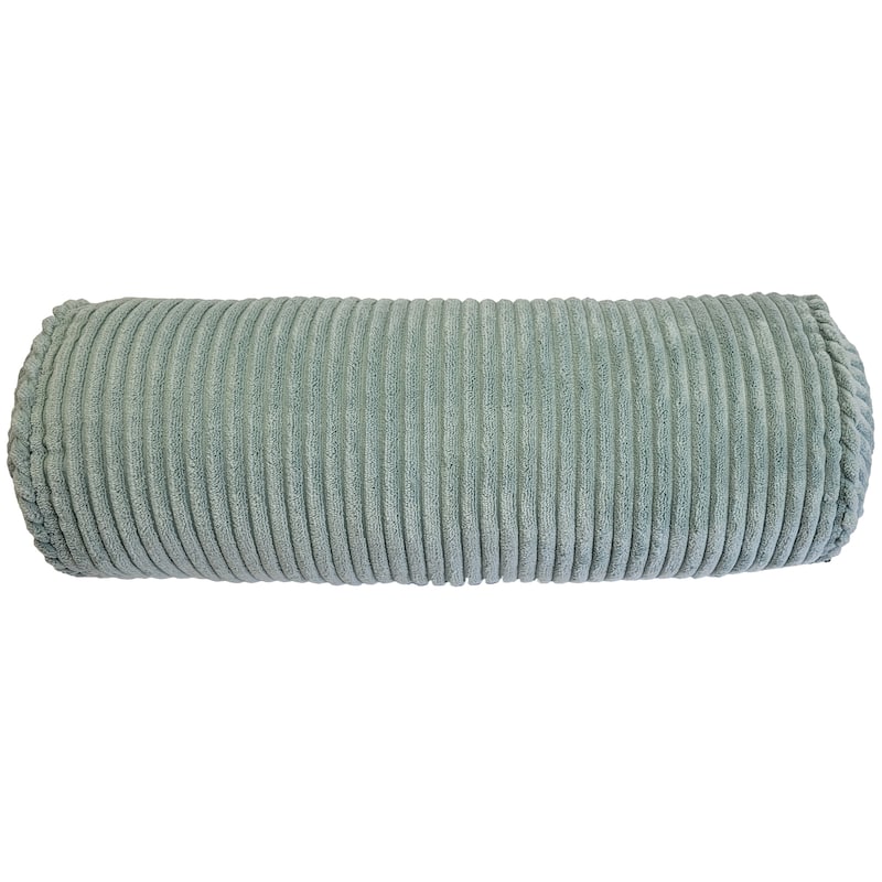 Edie At Home Bowery Corduroy Neckroll Decorative Throw Pillow 8x24 - Blue