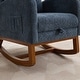 preview thumbnail 56 of 59, Mid-Century Modern Nursery Rocking Armchair Glider Rocker With Retractable Footrest For Living Room