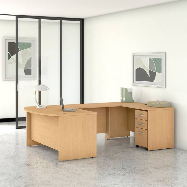 Studio C 60w U Shaped Desk With Drawers By Bush Business Furniture Overstock 30733004