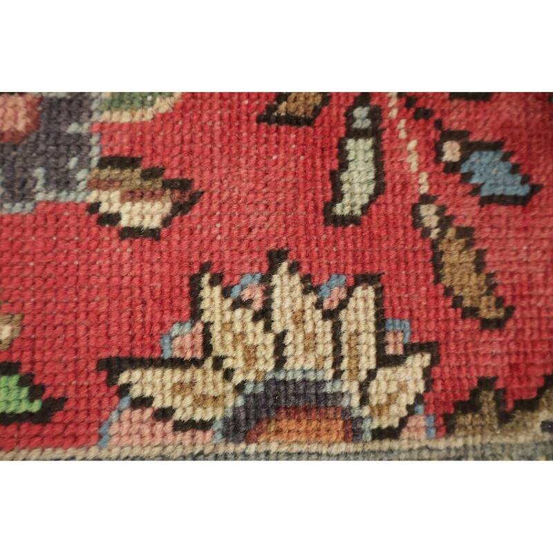 Hand Knotted Oriental 100% Wool Carpet Traditional Tribal Red Tabriz Area Rug - 4' 10'' X 3' 5''