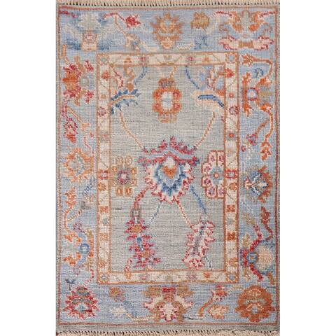 Oushak Turkish Oriental Traditional Rug Wool Hand-knotted Foyer Carpet - 2'1" x 2'11"