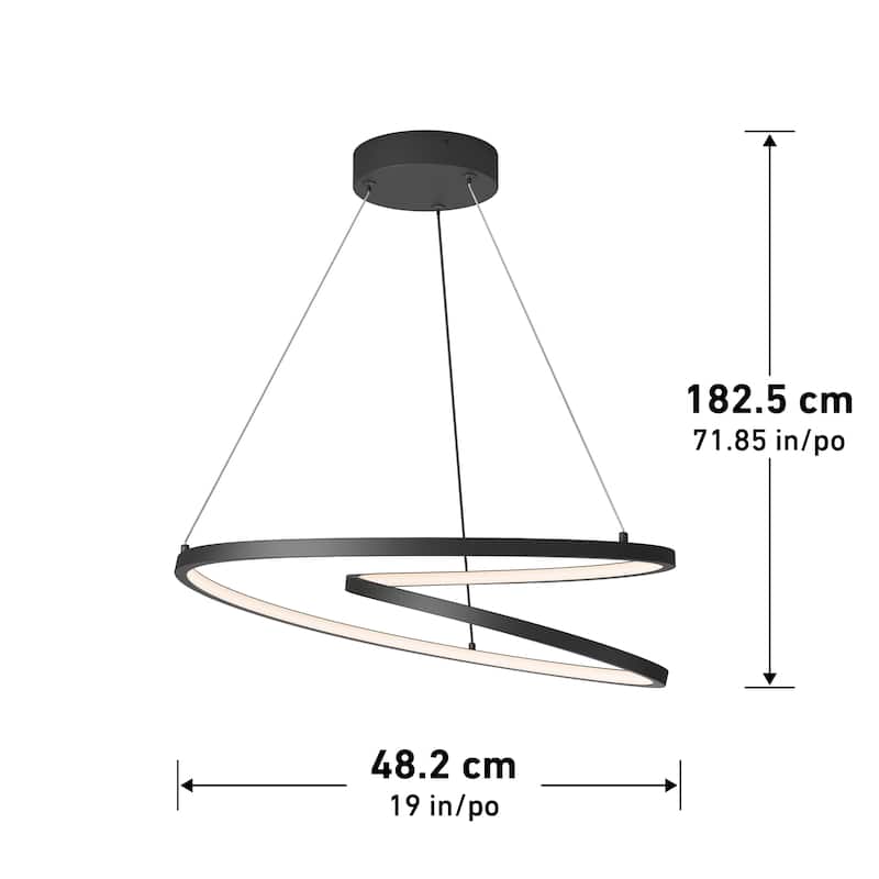 Artika Salto LED Pendant, Black