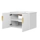 preview thumbnail 31 of 38, GDFStudio - Marwood Vintage Double Bathroom Vanity Set with 3 Holes Single Ceramic Sink & Soft Closing Doors - 60'W