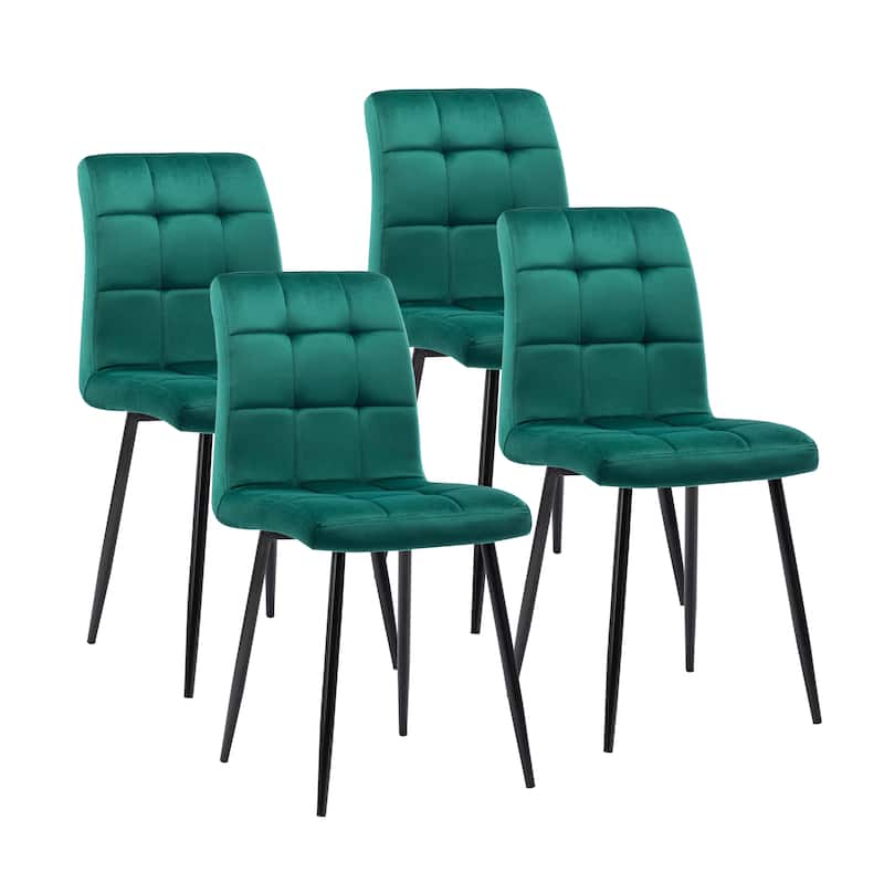Porthos Home Pacie Dining Room Chairs Set Of 4, Velvet And Iron Legs
