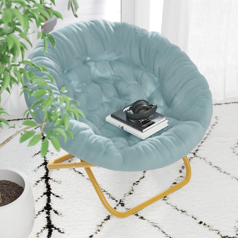 Folding XL Saucer Chair for Dorm or Bedroom