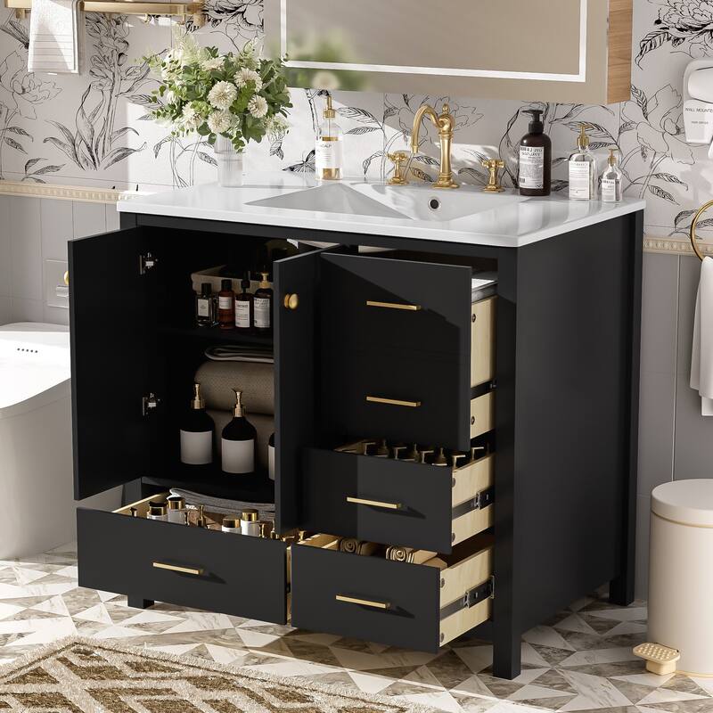 High-Quality Freestanding Bathroom Vanity with Ample Storage and Durable Construction