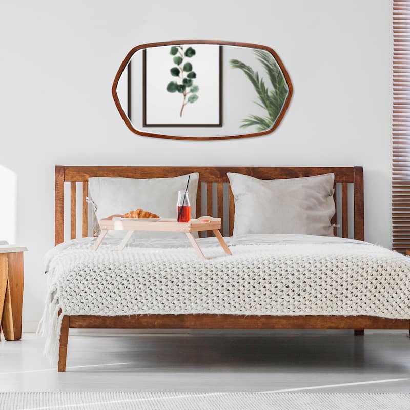 Kate and Laurel McLean Oval Wood Framed Mirror