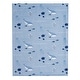 preview thumbnail 3 of 6, Lambs & Ivy Bubbles & Squirt Blue Ocean/Aquatic Whale Soft Fleece Baby Blanket