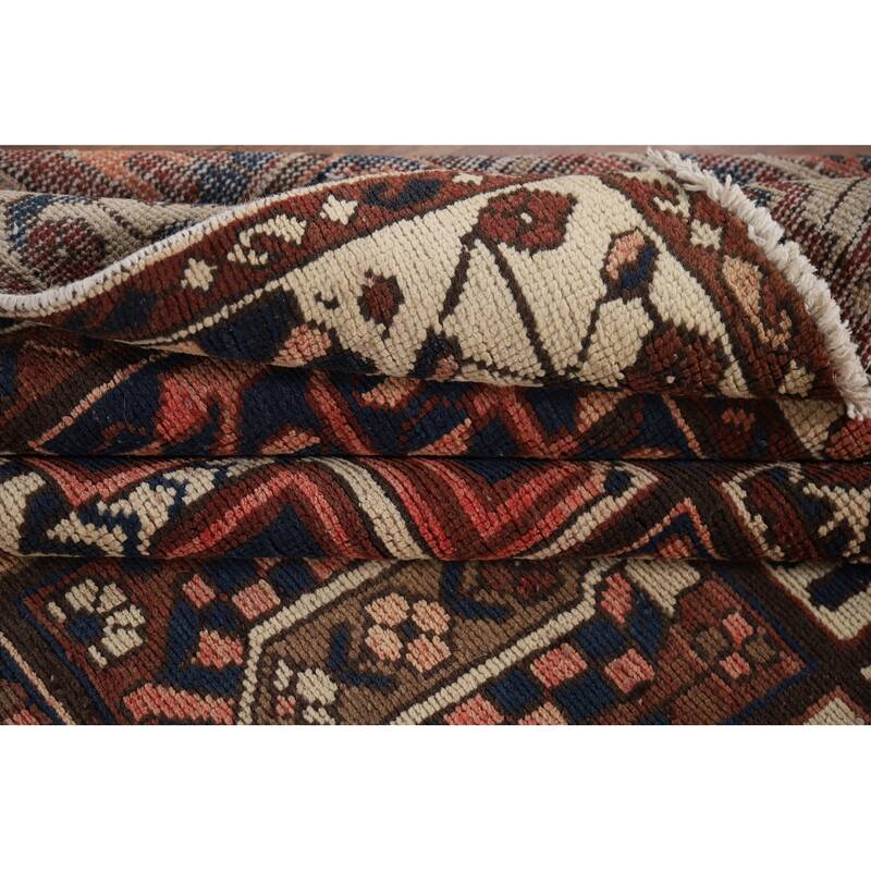 Garden Design Bakhtiari Vintage Persian Area Rug Handmade Wool Carpet - 6'9" x 10'3"