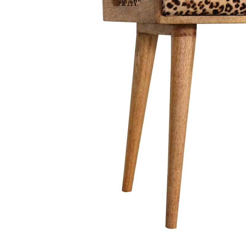 Leopard Velvet Tray Style Footstool Wholesale