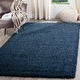 preview thumbnail 52 of 239, SAFAVIEH Santa Monica Shag Einara 2-inch Thick Area Rug 4' x 6' - Navy - Rectangle
