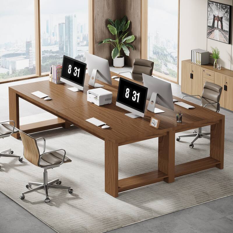 86.6 Inch Extra Long Desk Witing Table Large Desk Workstation Desk