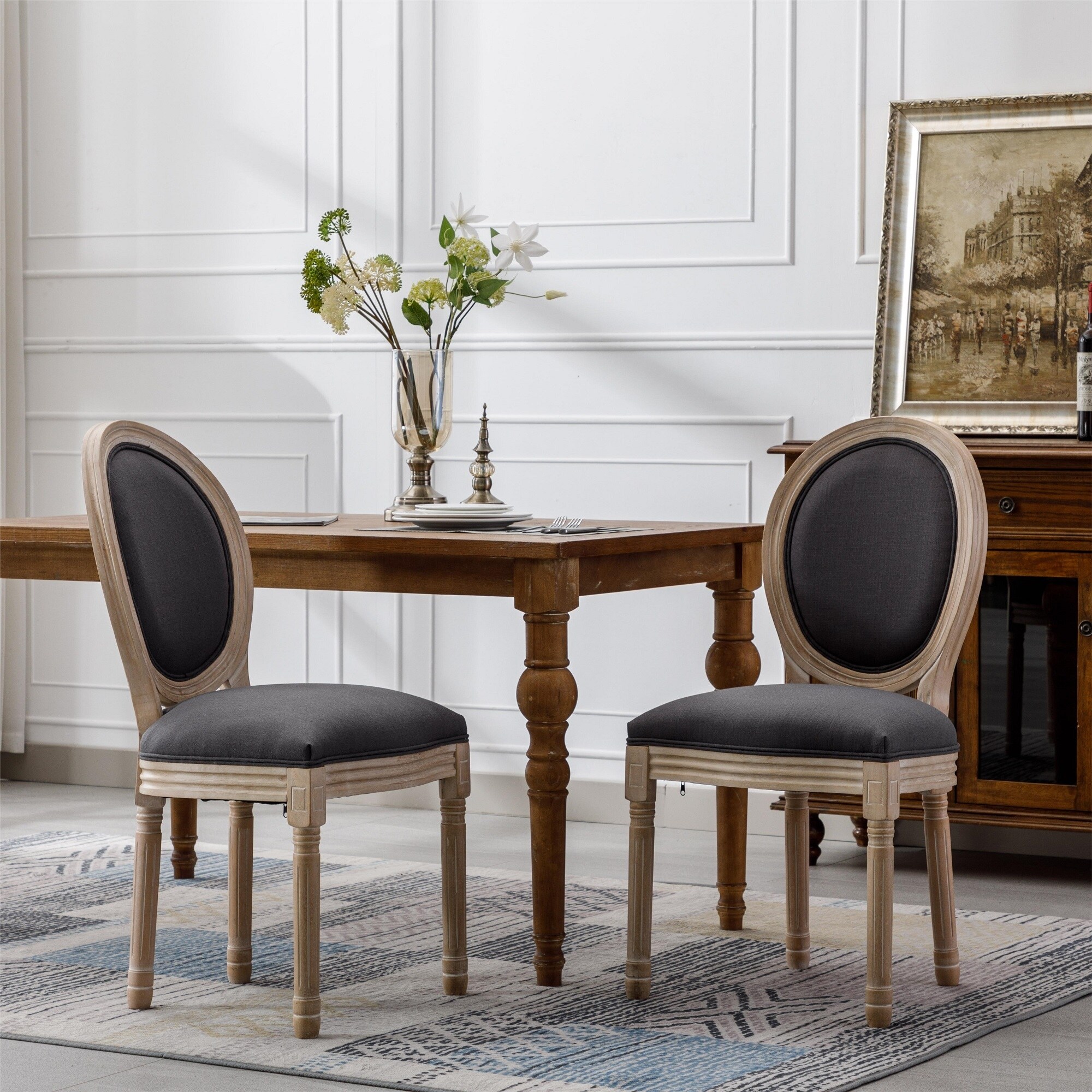 French country oval on sale back dining chair