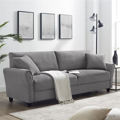 85-inch Modern Linen Upholstered Soft Fabric Sofa