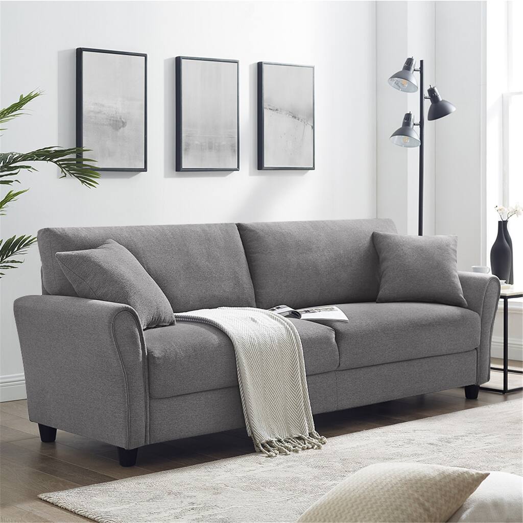 85-inch Modern Linen Upholstered Soft Fabric Sofa