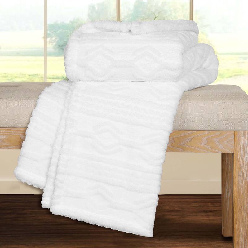 Superior Arctic Boho Jacquard Plush Fluffy Fleece Blanket