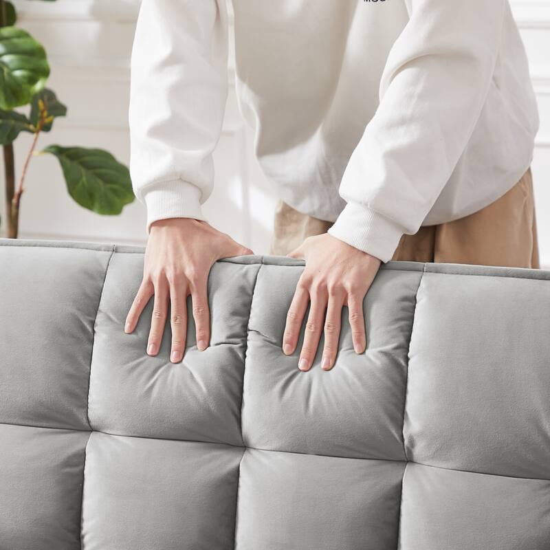 Modern Velvet Loveseat Futon Sofa
