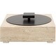 preview thumbnail 4 of 4, Uttermost 18196 Natural Luxe 4-1/2" Tall Iron and Travertine Boxes