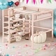 preview thumbnail 1 of 28, Full Size Modern Style Metal Loft Bed with 4-Tier Shelves and Storage,Good Stability,Storage Space,Creative Structure,Pink Pink