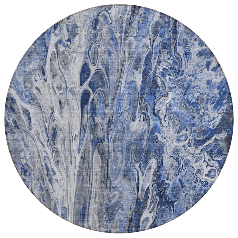 Machine Washable Indoor/ Outdoor Chantille Abstract Modern Rug