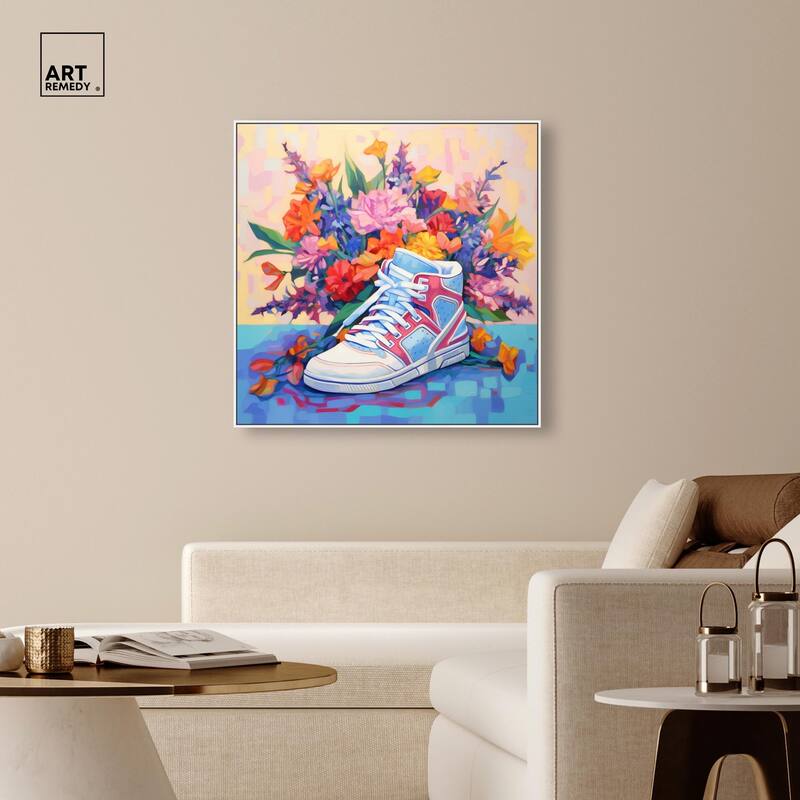 Colorful Sneaker Bouquet II Canvas by Art Remedy