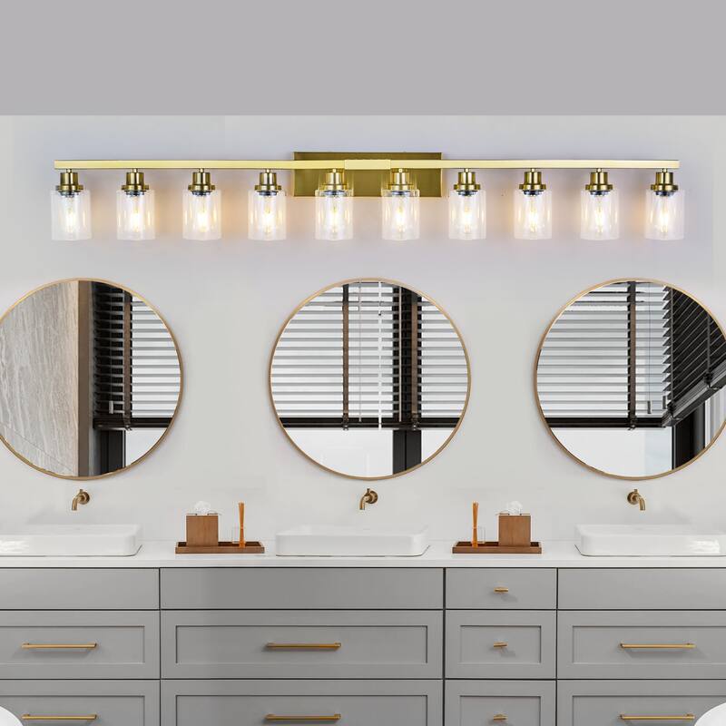 10-Light Vanity Lights for Mirror, 52 inch Modern Bathroom Wall Lighting for Bedroom, Living Room