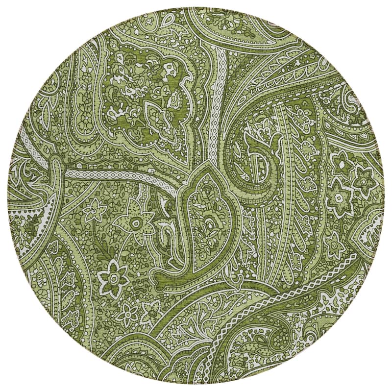 HomeRoots Paisley Traditional Rectangle Outdoor Rug