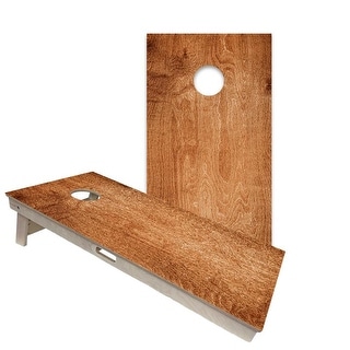 Wood Finish Dark Wood Regulation 2x4 Cornhole Board Set
