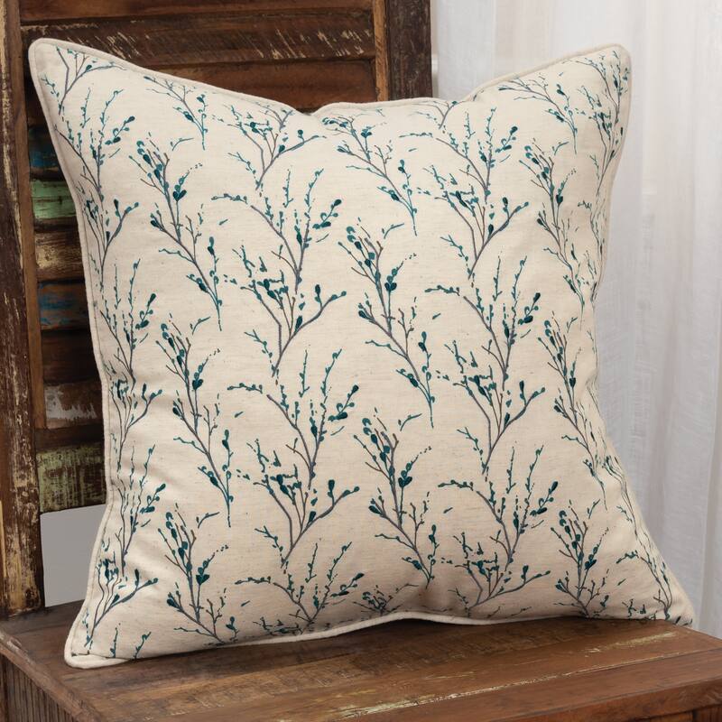 Rizzy Home Transitional Natural Pillow Cover - 20" x 20"