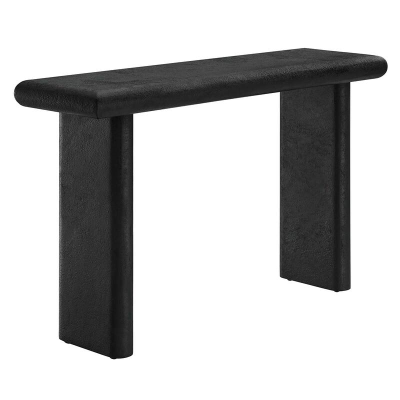 Relic Concrete Textured Console Table - Black