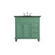 preview thumbnail 95 of 127, Kenzie Bathroom Vanity Cabinet Set with Granite top 36 inch - Green