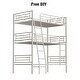 preview thumbnail 9 of 38, Industrial Style Twin Size Metal Triple Bunk Bed, Three Twin Size Beds