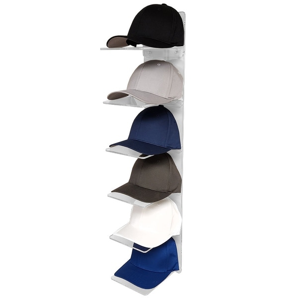 OnDisplay Luxe Acrylic Hat Rack Display Wall Mounted Baseball Cap Organizer Multi Shelf Wall Display for Hats Bed Bath Beyond 36367995