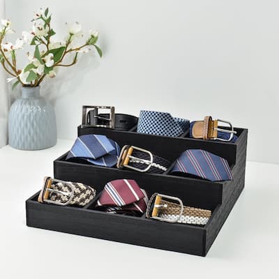 Wooden Multi-Slot Shelf Display-Stylish Wood Organizer Stand