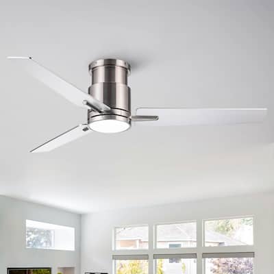 52" Lowe Profile Ceiling Fan with Light and Plywood Blades