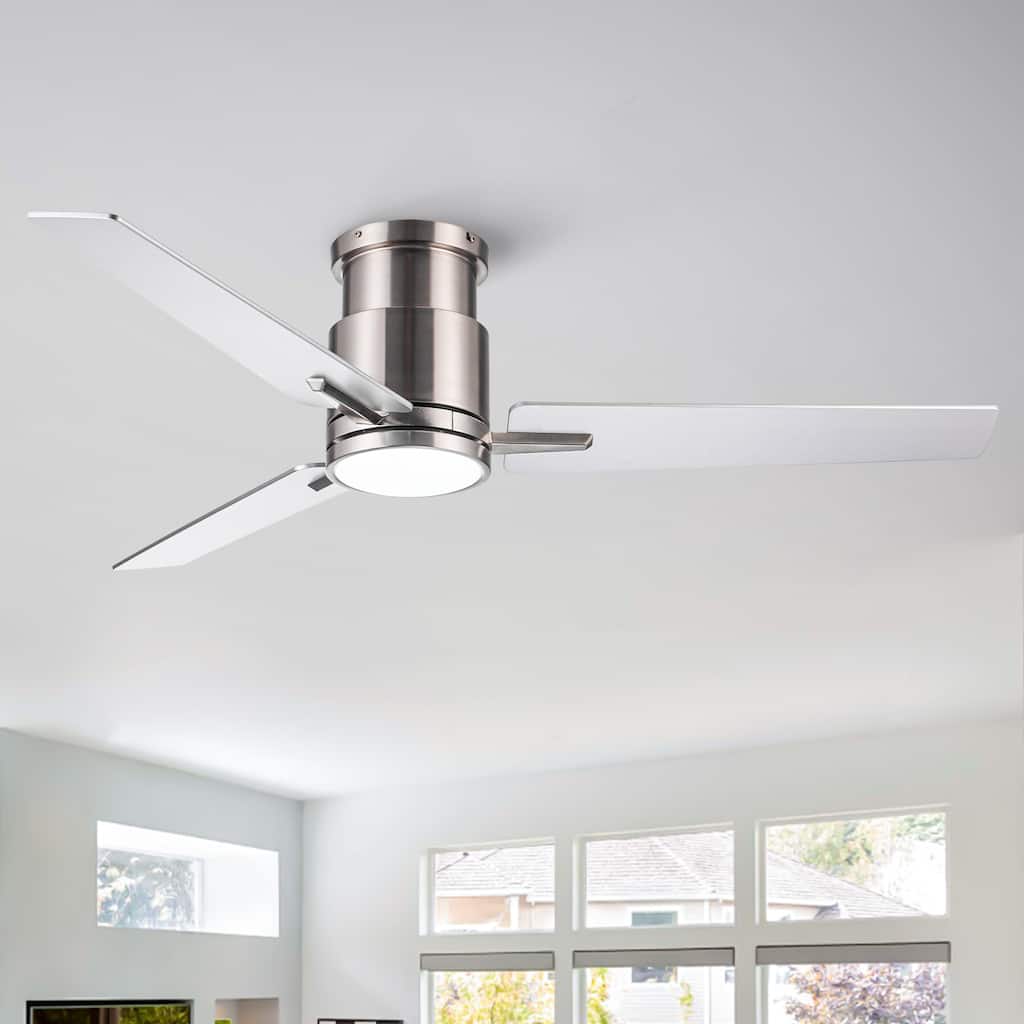 52" Lowe Profile Ceiling Fan with Light and Plywood Blades