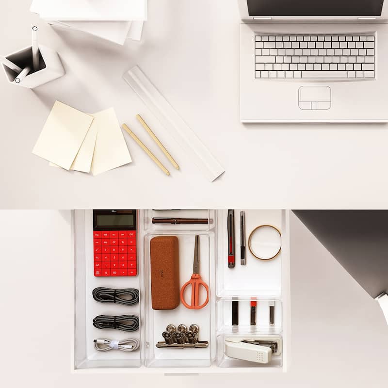 Sorbus Clear Drawer Organizer Set for Kitchen Storage (6 pieces)
