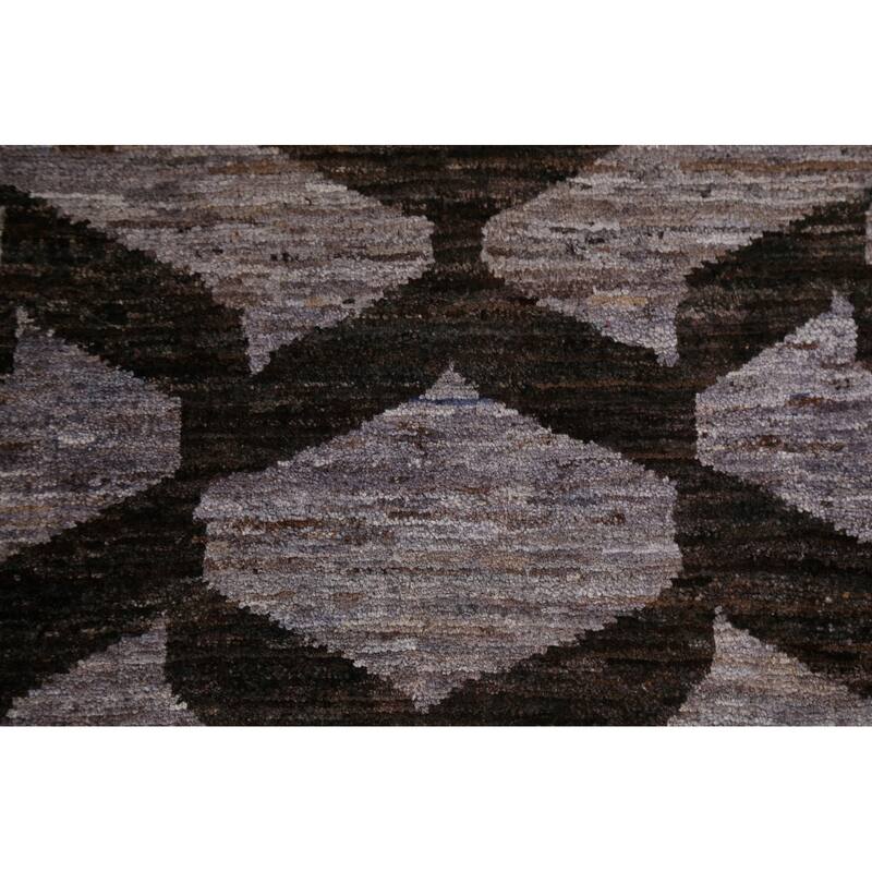 Geometric Trellis Gabbeh Kashkoli Oriental Wool Area Rug Hand-knotted - 5'4" x 7'9"